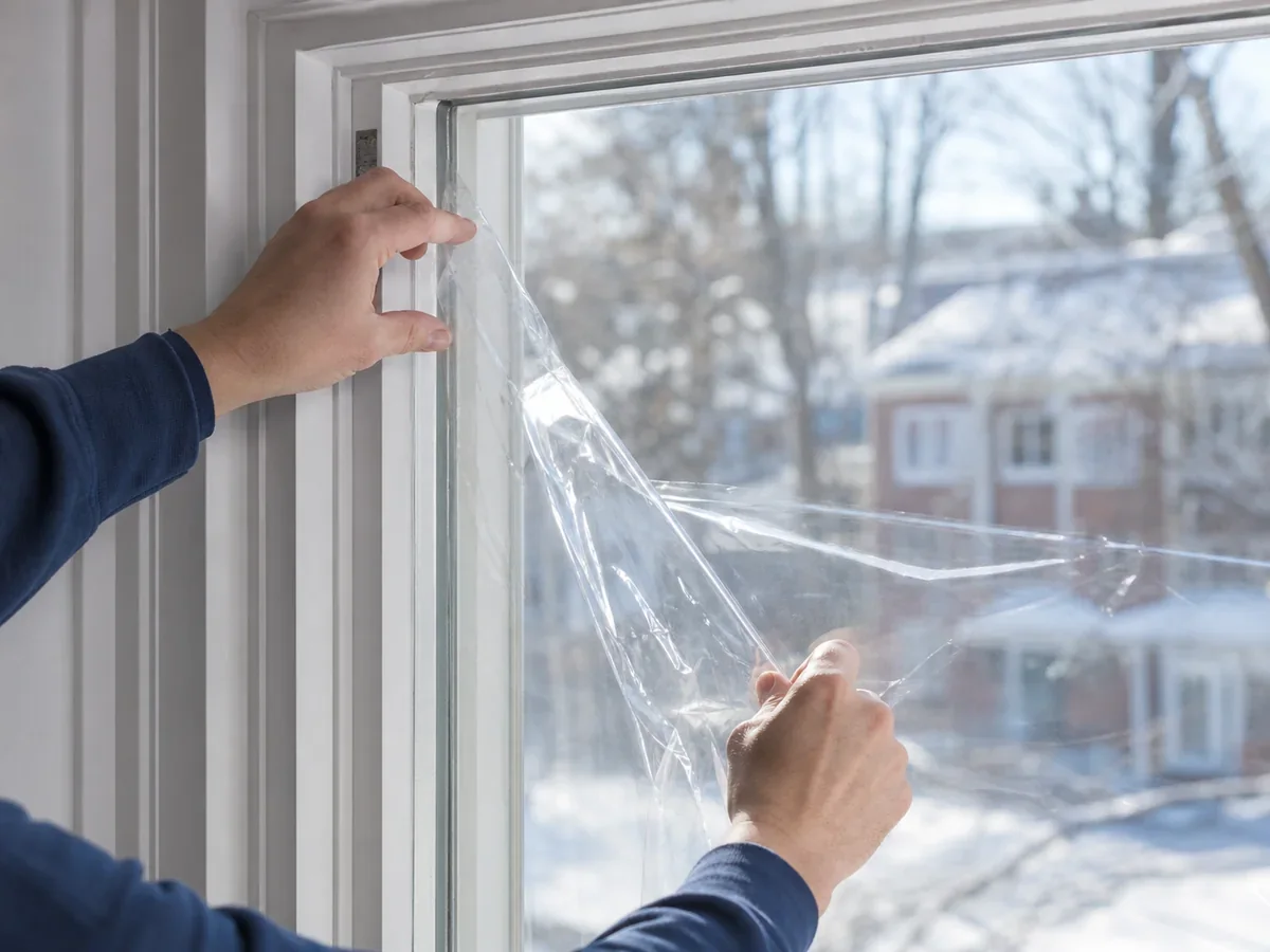 Installing insulating film on a window